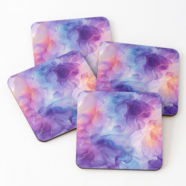 Item preview, Alcohol Ink-Style Blue, Purple-Pink Marbled Abstract designed and sold by DEC02.