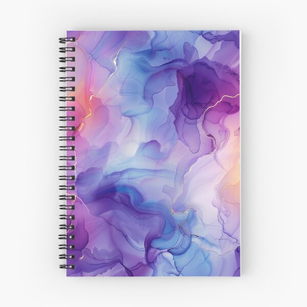 Item preview, Alcohol Ink-Style Blue, Purple-Pink Marbled Abstract designed and sold by DEC02.