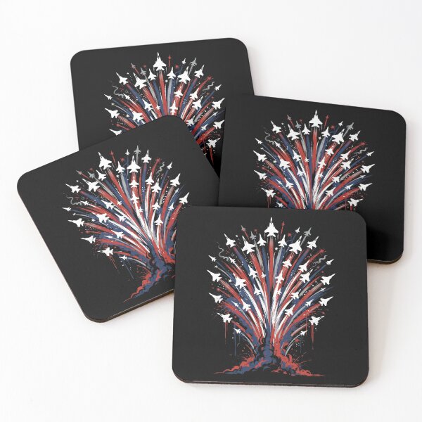 Item preview, American Fighter Jet Fireworks Patriotic Military Aviation designed and sold by SofenArt.