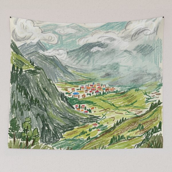 Item preview, Where the valley holds a village designed and sold by CristianCEB.