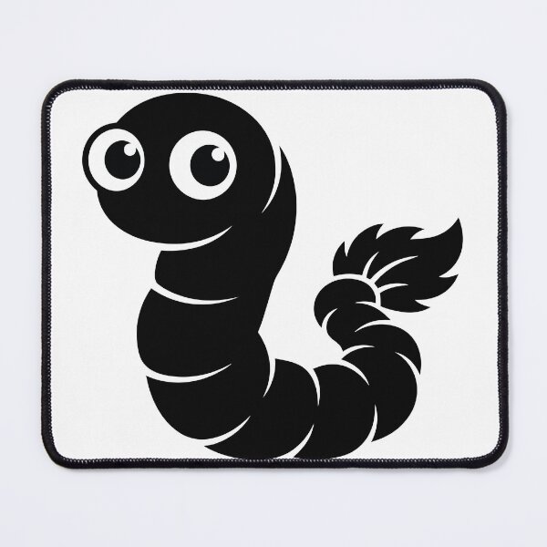 Item preview, Cute Minimalist Worm Cartoon - Kawaii Earthworm Graphic - Simple Black and White Mascot Design designed and sold by BestChoiceService.