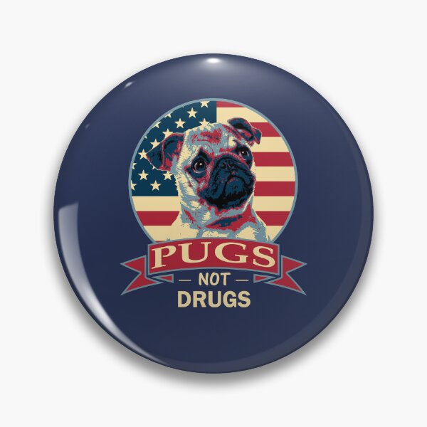Item preview, Pugs Not Drugs American Flag Pop Art Dog Lover designed and sold by marke770.