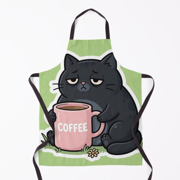 Item preview, Tired cat with coffee. Antisocial humor. designed and sold by design-rebell.