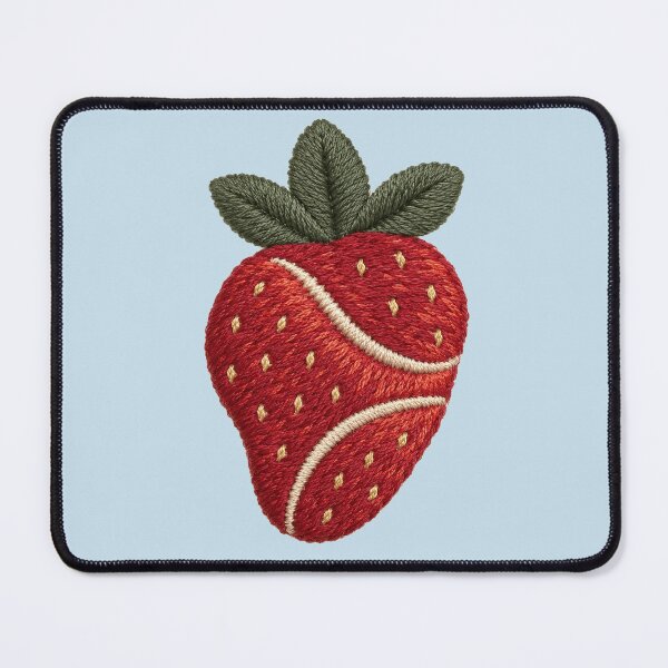 Item preview, Retro Alpine Strawberry Embroidery-Style Mini Chest Tee designed and sold by POD DYNASTY | Original Print On Demand T-Shirt Graphics.