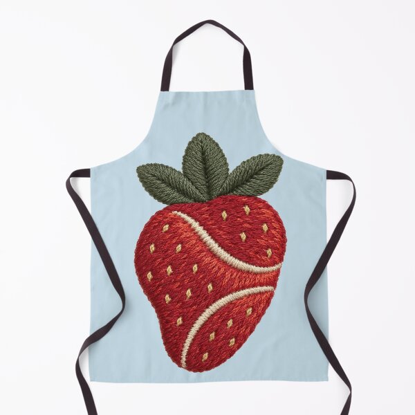 Item preview, Retro Alpine Strawberry Embroidery-Style Mini Chest Tee designed and sold by POD DYNASTY | Original Print On Demand T-Shirt Graphics.