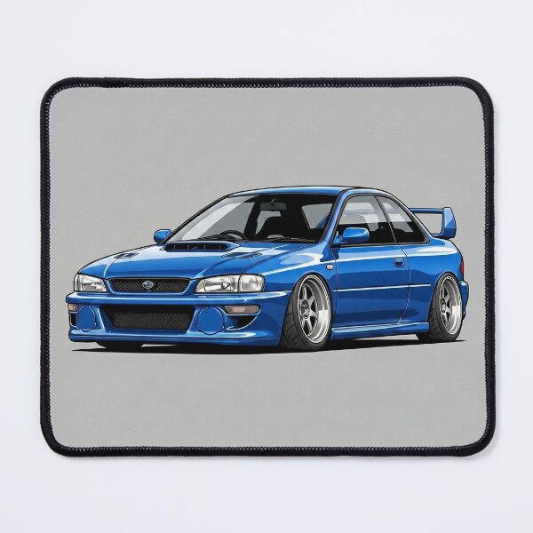 Item preview, Subaru Impreza WRX STI 22B Blue Custom Stance JDM Car Illustration Art designed and sold by Motorline44.