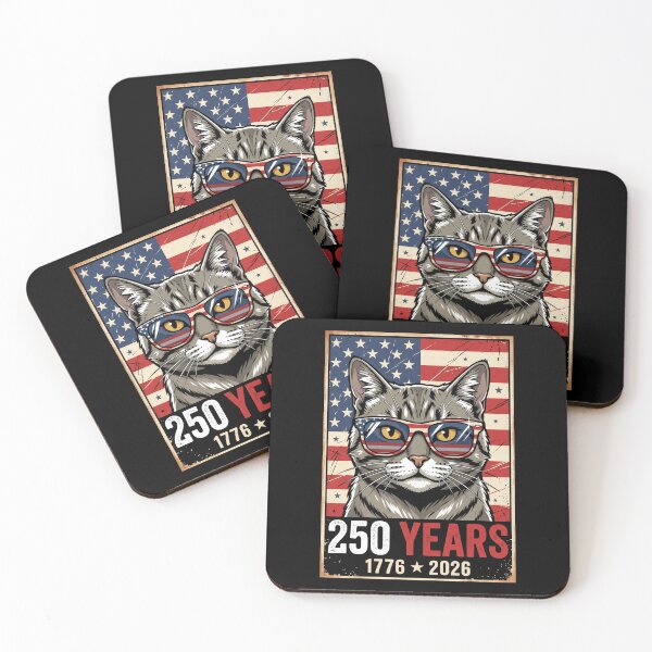 Item preview, 250 Years 1776 2026 USA Patriotic Cat Anniversary designed and sold by SofenArt.