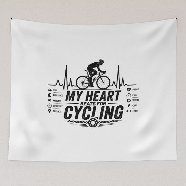 Item preview, My Heart Beats For Cycling EKG Pulse designed and sold by Digistore1221.