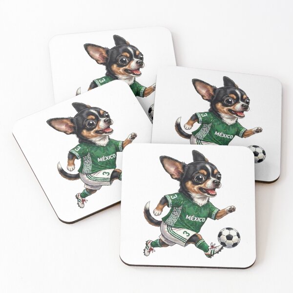 Item preview, Soccer Chihuahua Mexico black & tan designed and sold by LightPaintress.