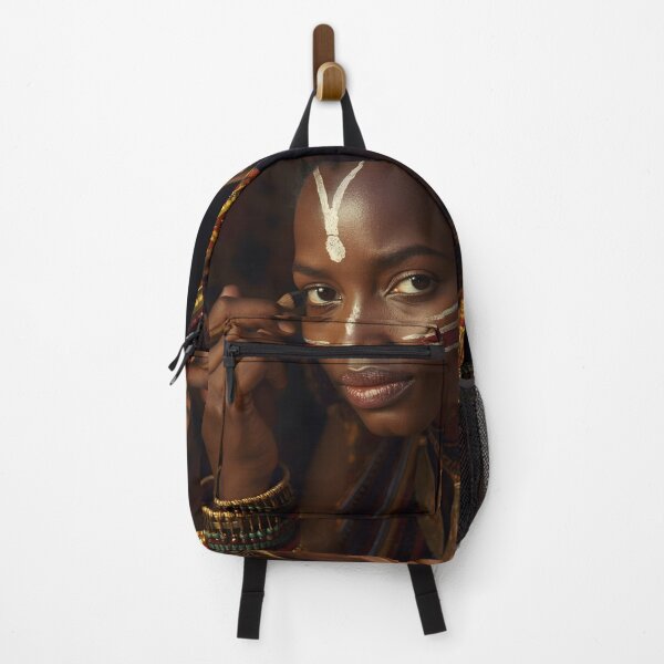 Item preview, African Warrior Woman With Tribal Face Paint designed and sold by SavannaCanvas.
