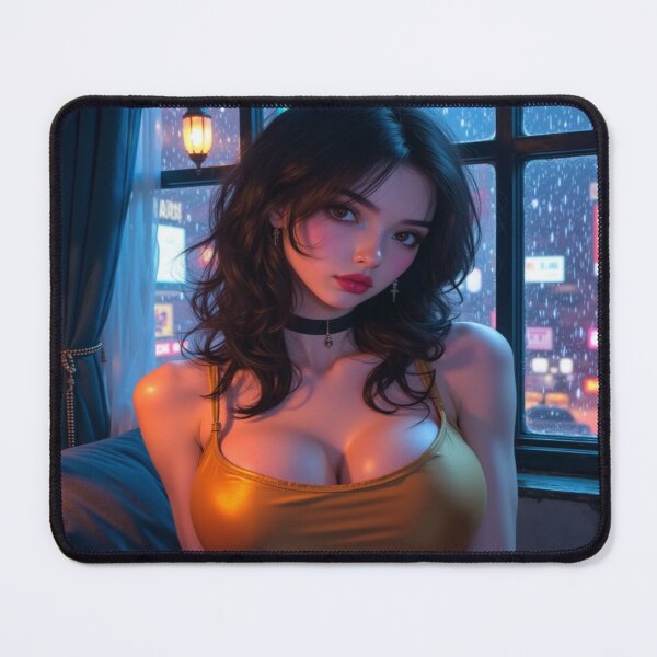 Item preview, Cityscape Emily Gold | Pretty Girl Portrait on Digital Oil Canvas designed and sold by KasaHunterHarem.