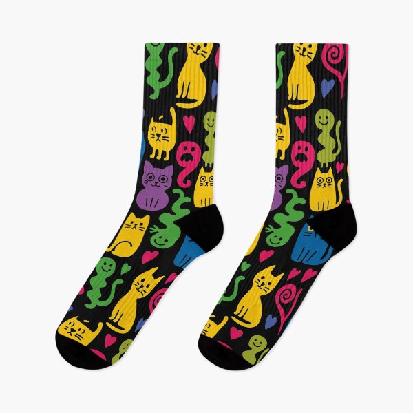 Item preview, Vibrant Neon Cats Pattern designed and sold by Nope Cats.