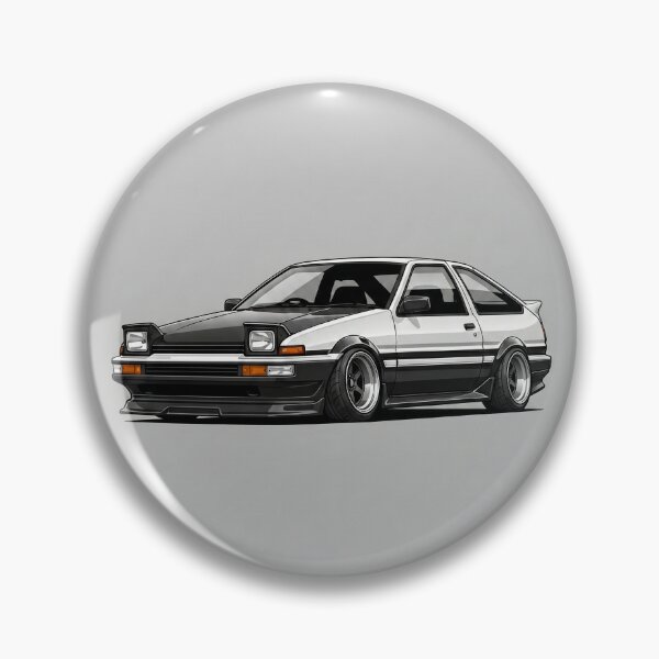 Item preview, Toyota AE86 Trueno Panda Custom Stance JDM Drift Car Illustration Art designed and sold by Motorline44.