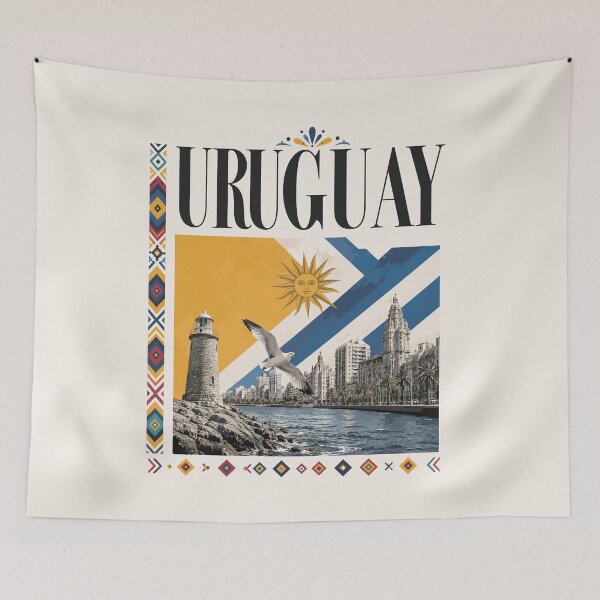 Item preview, Uruguay Montevideo Lighthouse and Rambla designed and sold by AtuqStudio.