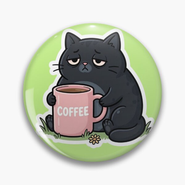 Item preview, Tired cat with coffee. Antisocial humor. designed and sold by design-rebell.