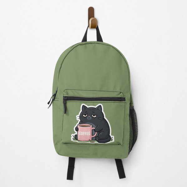 Item preview, Tired cat with coffee. Antisocial humor. designed and sold by design-rebell.