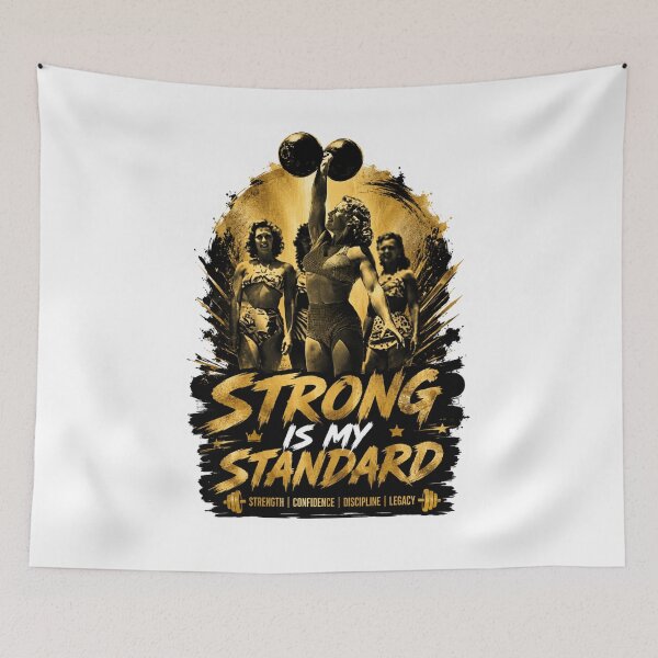 Item preview, Strong Is My Standard Female Bodybuilding Gym Motivation designed and sold by Digistore1221.