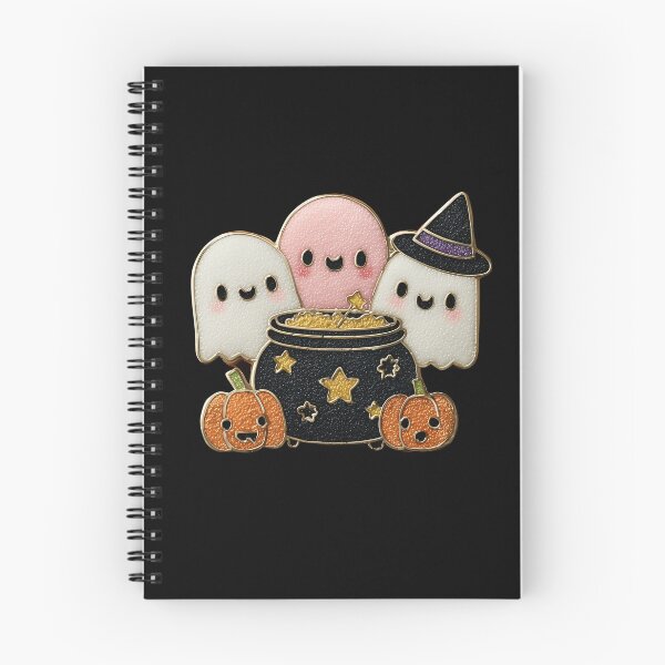 Item preview, Cute Halloween Ghosts and Magic Cauldron Pin designed and sold by colorful-white.