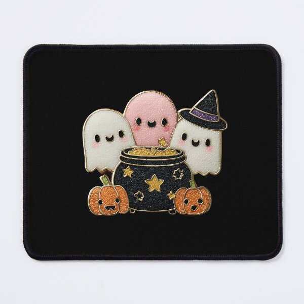 Item preview, Cute Halloween Ghosts and Magic Cauldron Pin designed and sold by colorful-white.
