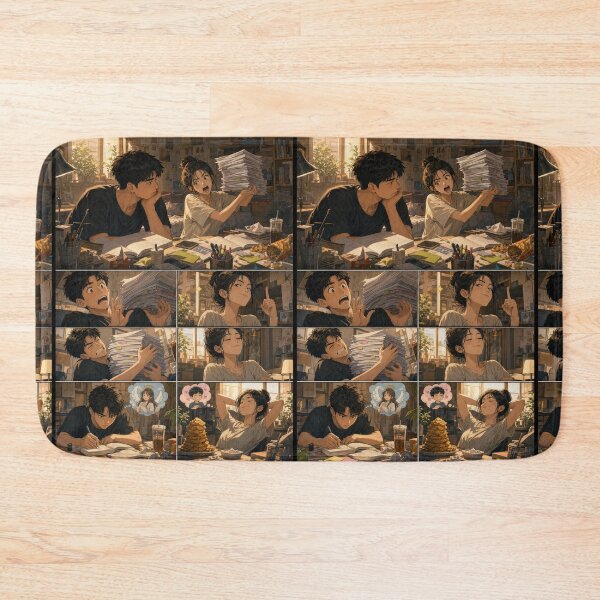 Item preview, Student Life Cozy Reading Room Comic Print designed and sold by Grafititee.