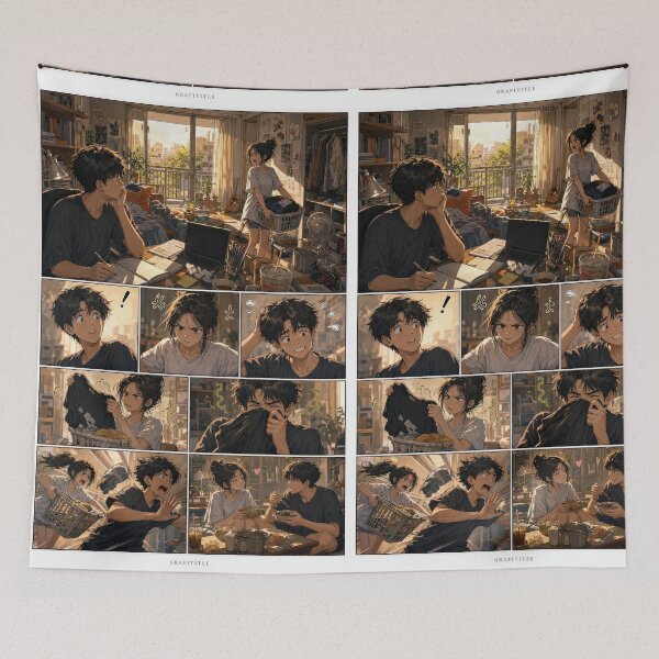 Item preview, Student Life Cozy Reading Room Comic Print designed and sold by Grafititee.