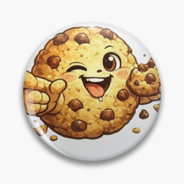 Item preview, Happy Winking Chocolate Chip Cookie – Cute Kawaii Dessert Cartoon designed and sold by Northern Glow Art.