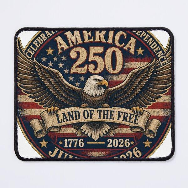 Item preview, America 250 Vintage Eagle Badge — Celebrating 250 Years of Independence 1776 2026 designed and sold by HippyTees.