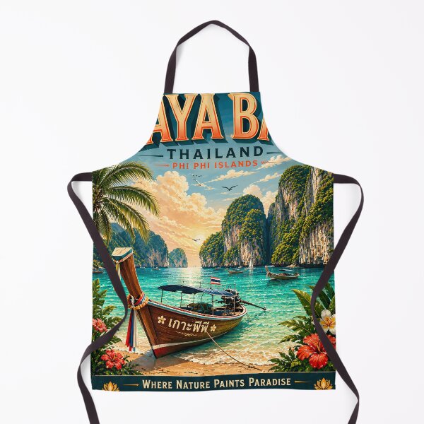 Item preview, Maya Bay Thailand Vintage Travel Poster | Spirit of Siam Collection designed and sold by Spirit of Siam.