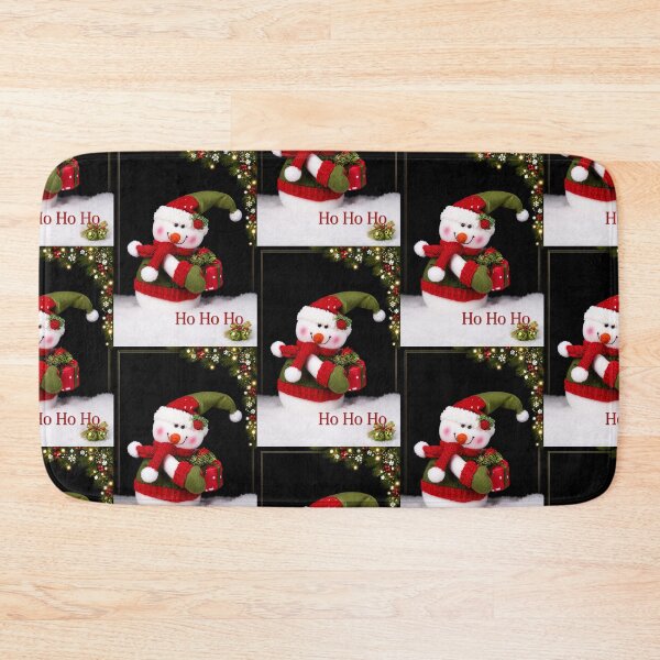 Item preview, Ho Ho Ho – Festive Snowman with Christmas Gift designed and sold by Kimberly Palmer.