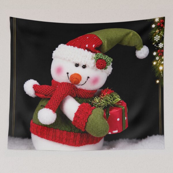 Item preview, Ho Ho Ho – Festive Snowman with Christmas Gift designed and sold by Kimberly Palmer.