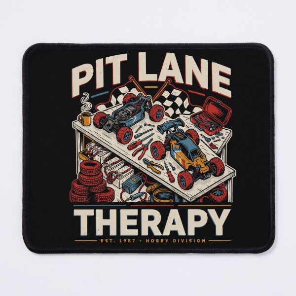 Item preview, Pit Lane Therapy – RC Car Workshop designed and sold by No Excuses Supply.