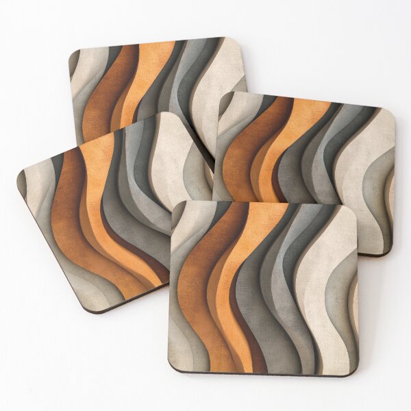 Item preview, Earth Tones, Gray, And Cream Smoky Abstract Waves designed and sold by DEC02.