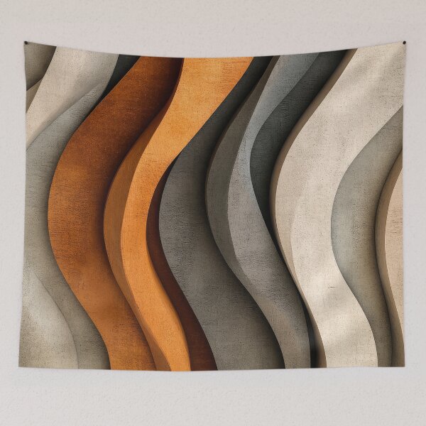 Item preview, Earth Tones, Gray, And Cream Smoky Abstract Waves designed and sold by DEC02.