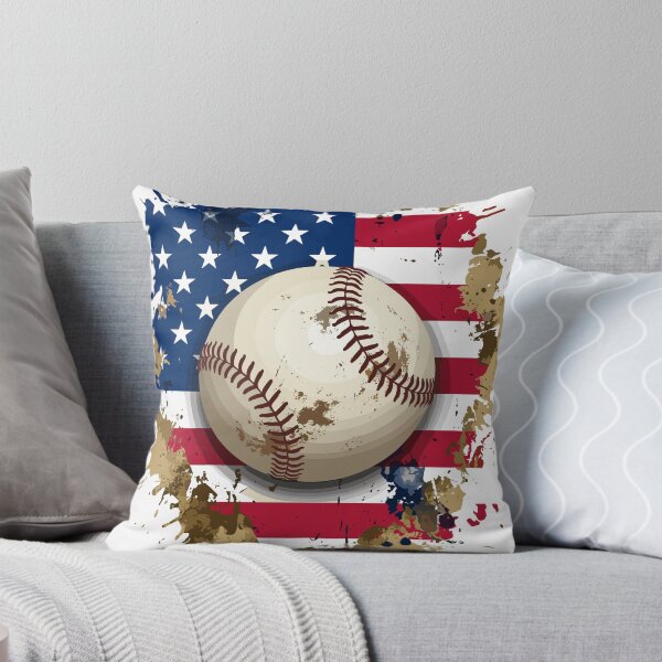 Aperçu de l'œuvre Drapeau américain vintage patriotique de baseball pour la fête nationale américaine du 4 juillet créée et vendue par MrDesing10 ⭐⭐⭐⭐⭐.
