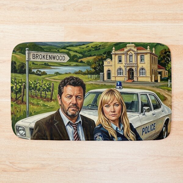 Item preview, Crime and Cabernet – Brokenwood Mysteries Fine Art Print designed and sold by Art's Diner.