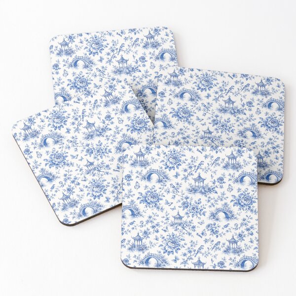 Item preview, Blue Chinoiserie Floral Pattern Phone Case Gift For Mom | Vintage Toile De Jouy Journal Gift For Teachers or Students | Elegant Blue And White Porcelain Blanket Gift For Grandma designed and sold by VivaFy.