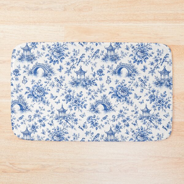 Item preview, Blue Chinoiserie Floral Pattern Phone Case Gift For Mom | Vintage Toile De Jouy Journal Gift For Teachers or Students | Elegant Blue And White Porcelain Blanket Gift For Grandma designed and sold by VivaFy.