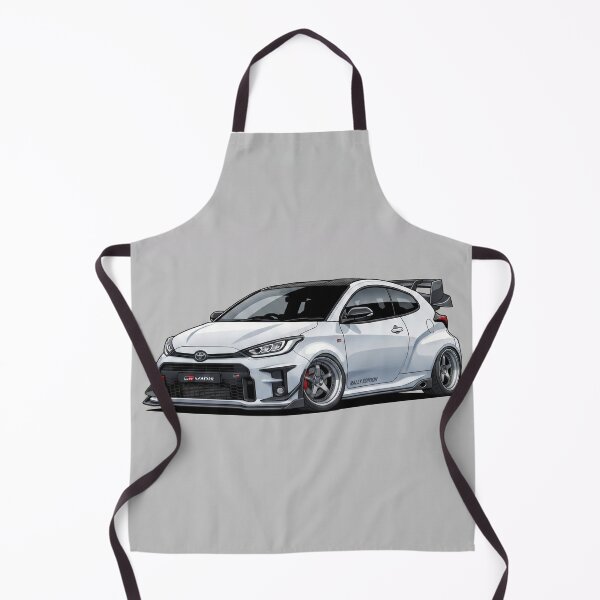 Item preview, Toyota GR Yaris White Custom Stance Modern Rally Car Illustration Art designed and sold by Motorline44.