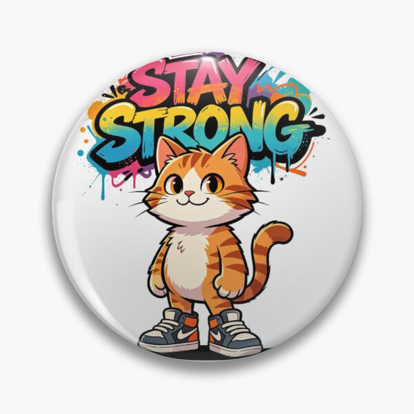 Item preview, Stay Strong Cat Street Art designed and sold by LINSSEX Style • Urban & Sport Streetwear.