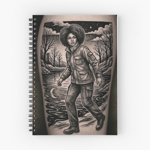 Item preview, DOTWORK-STYLE NIGHT WARRIOR ON THE FROZEN RIVER designed and sold by Curiosiart.