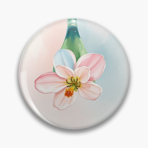 Item preview, Watercolor Hanging Pink Flower Blossom designed and sold by Vida e Arte.