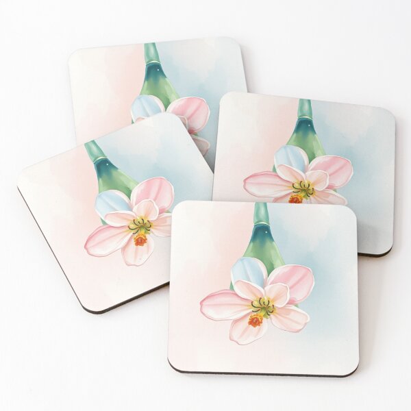 Item preview, Watercolor Hanging Pink Flower Blossom designed and sold by Vida e Arte.