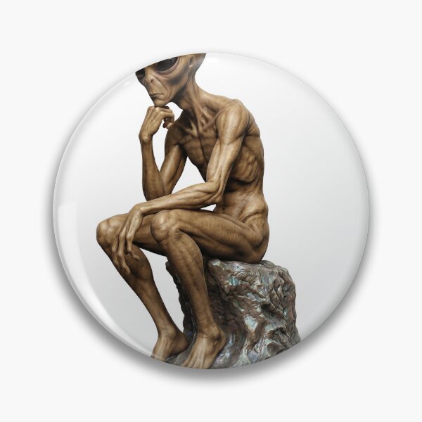 Item preview, Alien Bronze Thinker Statue designed and sold by AliensIRL.