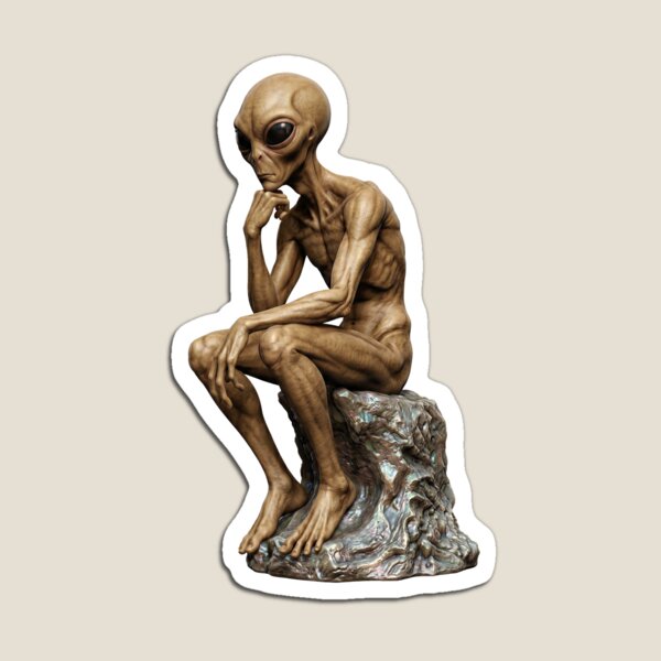 Item preview, Alien Bronze Thinker Statue designed and sold by AliensIRL.
