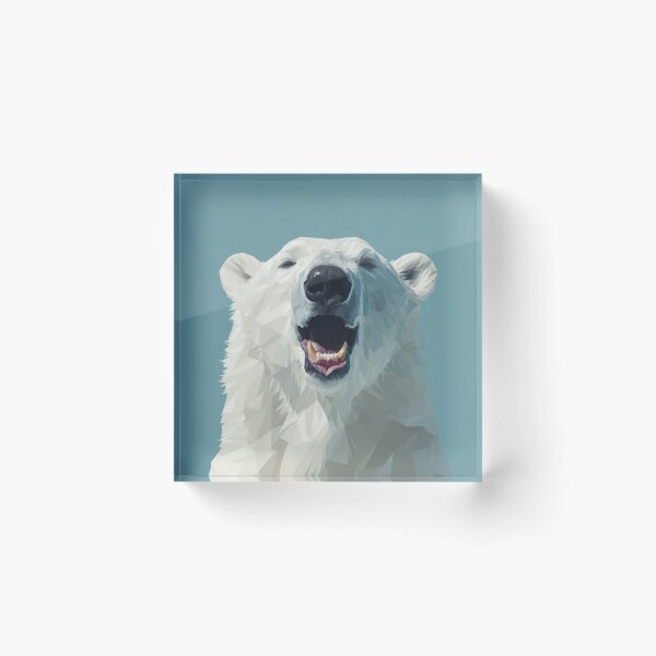 Item preview, Polar Bear Wall Art Print Contemporary Arctic Wildlife Home Decor designed and sold by MarkedArtPrints.