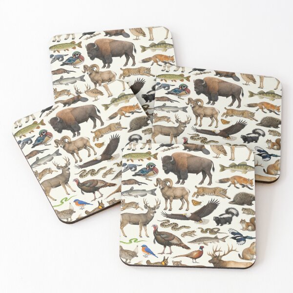 Item preview, Animals of South Dakota Retro Style Identification Chart designed and sold by kakarikihill.