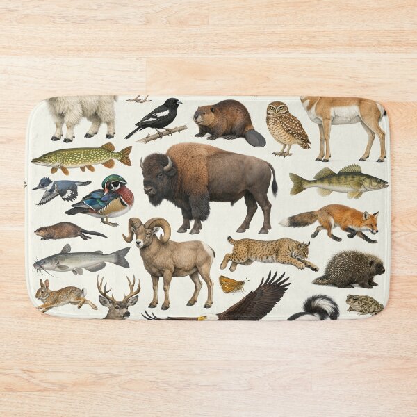 Item preview, Animals of South Dakota Retro Style Identification Chart designed and sold by kakarikihill.