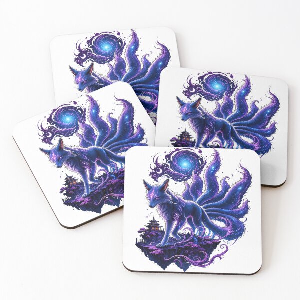 Item preview, : Magical Nine-Tailed Kitsune Fox – Japanese Mythology Fantasy Art designed and sold by Spoofy Don`t fit in. Stand out.