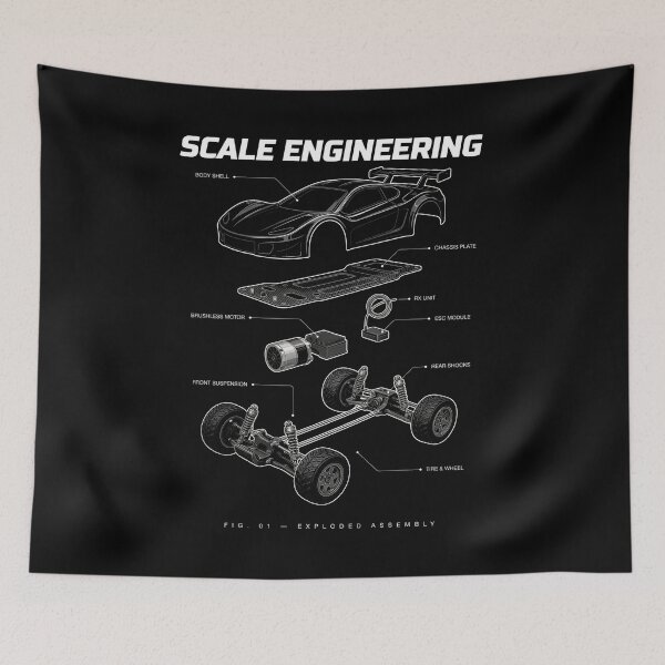 Item preview, Scale Engineering – RC Car Exploded Blueprint designed and sold by No Excuses Supply.
