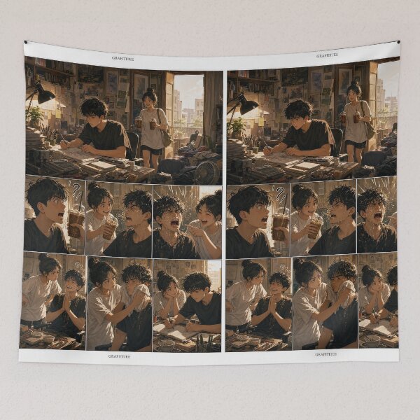 Item preview, Student Life Cozy Reading Room Comic Print designed and sold by Grafititee.